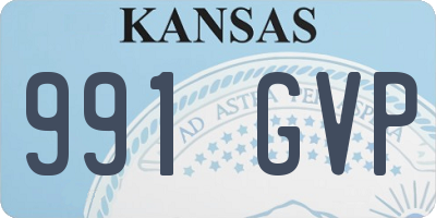 KS license plate 991GVP