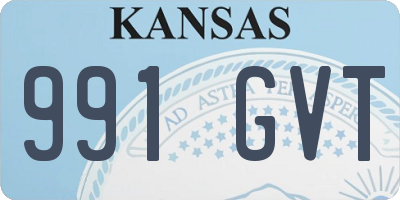KS license plate 991GVT