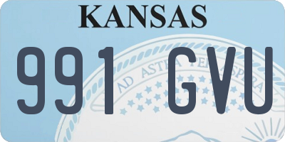 KS license plate 991GVU