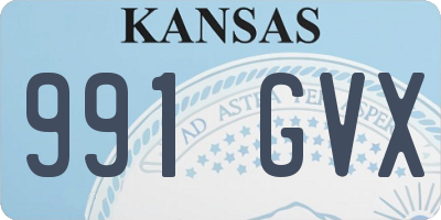 KS license plate 991GVX