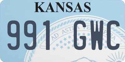 KS license plate 991GWC