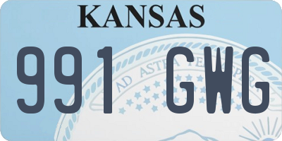 KS license plate 991GWG