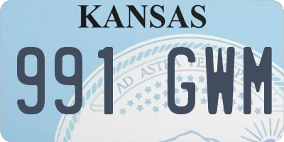 KS license plate 991GWM