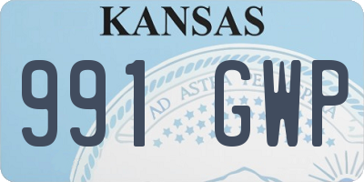 KS license plate 991GWP