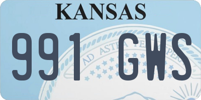 KS license plate 991GWS