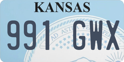 KS license plate 991GWX