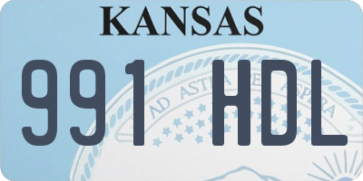 KS license plate 991HDL