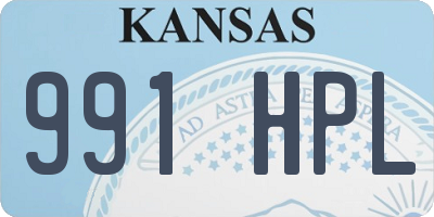 KS license plate 991HPL
