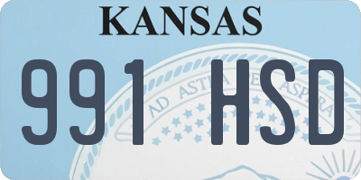 KS license plate 991HSD