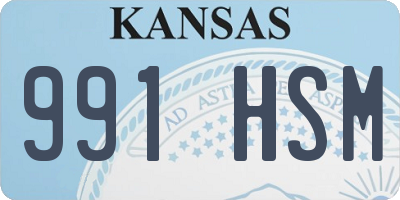 KS license plate 991HSM