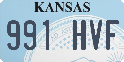 KS license plate 991HVF