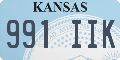 KS license plate 991IIK
