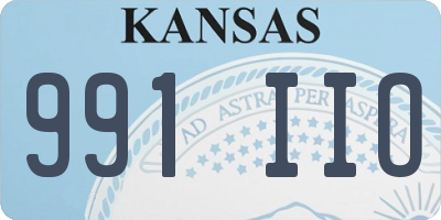 KS license plate 991IIO