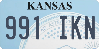 KS license plate 991IKN