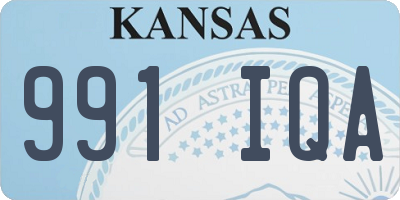 KS license plate 991IQA
