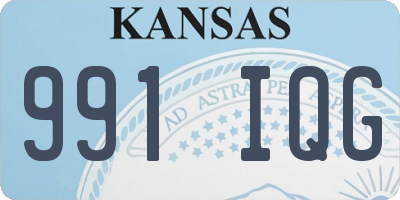 KS license plate 991IQG