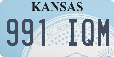 KS license plate 991IQM