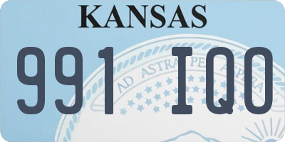 KS license plate 991IQO
