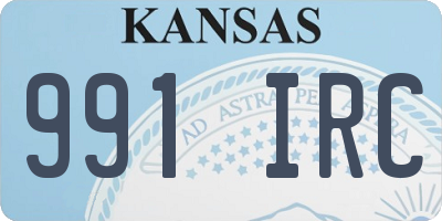 KS license plate 991IRC