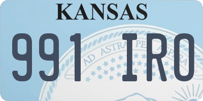 KS license plate 991IRO