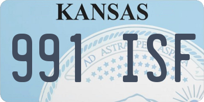 KS license plate 991ISF