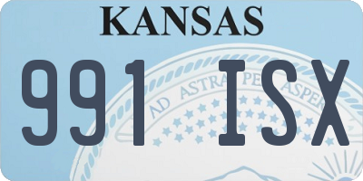 KS license plate 991ISX