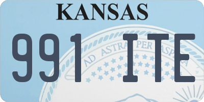 KS license plate 991ITE