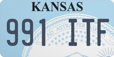 KS license plate 991ITF