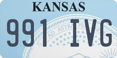 KS license plate 991IVG