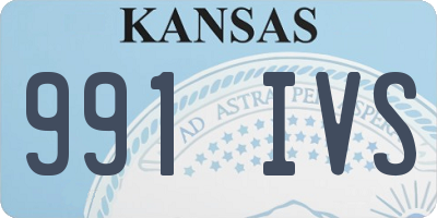 KS license plate 991IVS