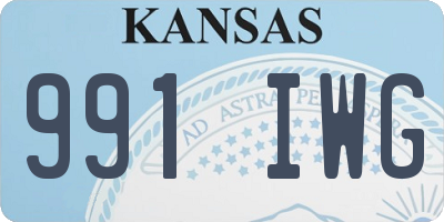 KS license plate 991IWG