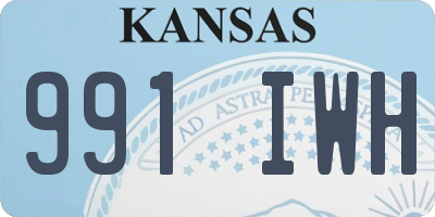 KS license plate 991IWH