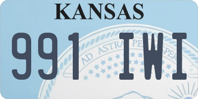 KS license plate 991IWI