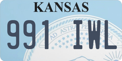 KS license plate 991IWL