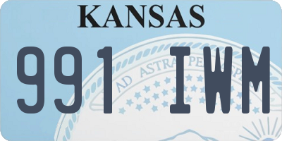KS license plate 991IWM