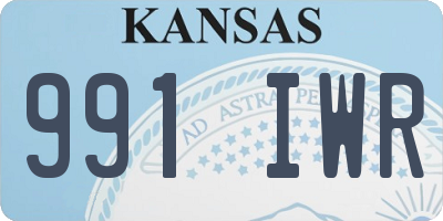 KS license plate 991IWR