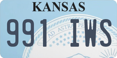 KS license plate 991IWS