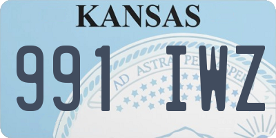 KS license plate 991IWZ