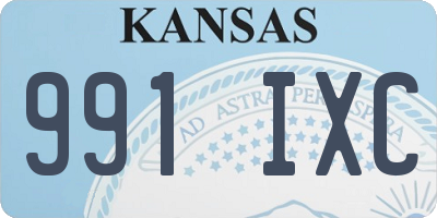 KS license plate 991IXC