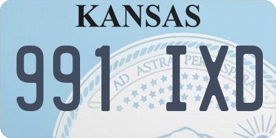 KS license plate 991IXD