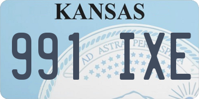 KS license plate 991IXE