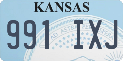 KS license plate 991IXJ