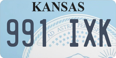 KS license plate 991IXK