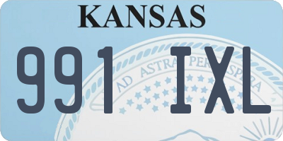 KS license plate 991IXL