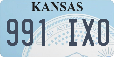 KS license plate 991IXO