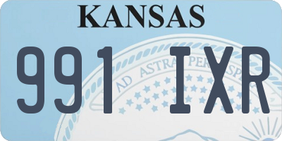 KS license plate 991IXR