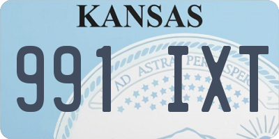 KS license plate 991IXT