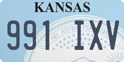KS license plate 991IXV