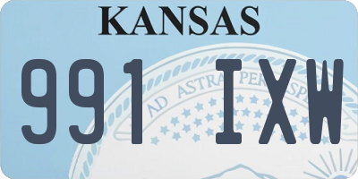 KS license plate 991IXW