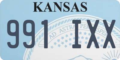 KS license plate 991IXX